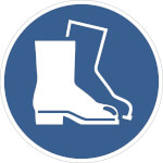 Gebotsschild Schutzschuhe benutzen