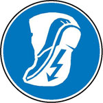 Gebotsschild Leitfähiges Schuhwerk tragen