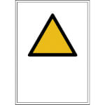 Warnkombischild mit Symbol und Text nach Wahl SL Symbol = 10 cm