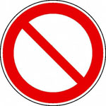 Verbotsschild Verbot (allgemein)