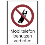 Verbots-Kombischild Mobiltelefon verboten
