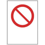 Verbots-Kombischild mit einem Verbotsschild (d = 20,0 cm)