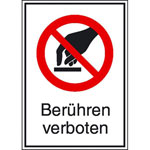 Verbots-Kombischild Berühren verboten