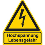 Warn-Kombischild Hochspannung Lebensgefahr