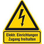 Warn-Kombischild Elektrische Einrichtungen Zugang ...