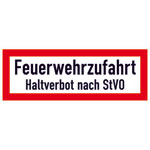 Hinweisschild für die Feuerwehr Feuerwehrzufahrt Haltverbot nach StVO