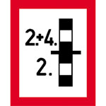 Hinweisschild für den Brandschutz auf eine Brandwand die nicht ohne weiteres