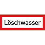 Hinweisschild für die Feuerwehr Löschwasser