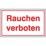 Hinweisschild zur Betriebskennzeichnung Rauchen verboten