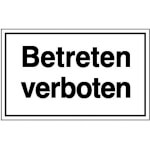 Hinweisschild zur Betriebskennzeichnung Betreten verboten