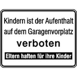 Hinweisschild für Tankanlagen und Garagen