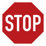 Verkehrsschild Stoppschild - Halt! Vorfahrt gewähren VZ: 206