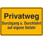 Hinweisschild zur Grundbesitzkennzeichnung