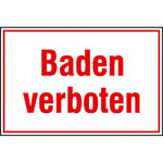Hinweisschild für Wald- und Freizeitanlagen Baden verboten