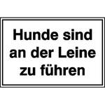 Hinweisschild - Wald- und Freizeitanlagen Hunde sind an der Leine zu führen