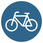 Verkehrsschild / Betriebs- und Privatkennzeichnung Sonderweg Radfahrer