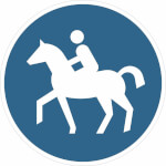 Verkehrsschild / Betriebs- und Privatkennzeichnung Sonderweg Reiter