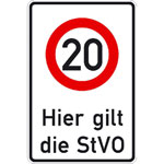 Verkehrsschild / Betriebs- u. Privatkennzeichnung Zeichen: Zulässige Höchstgeschwindigkeit ...km/h
