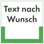 Abfallkennzeichnung - Individuelles Hinweisschild mit Text nach Wahl (max. 20 Zeichen)