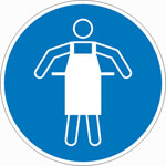 Gebotsschild Schutzschürze benutzen