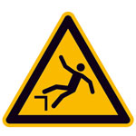 Warnschild Warnung vor Absturzgefahr