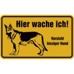 Hinweisschild - Grundbesitzkennzeichnung Hier wache ich!