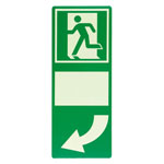 Hinterlegung Türgriff für Türklinke nach rechts weisend, grün/langnachleuchtend