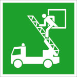 Rettungsschild - nachleuchtend Rettungsausstieg (Rettungsfenster)