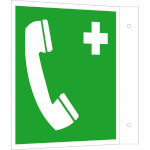 Erste-Hilfe-Schild - Fahne - langnachleuchtend Notruftelefon