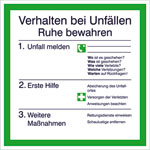 Aushang - nachleuchtend Verhalten bei Unfällen