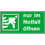 Rettungs-Kombischild nur im Notfall öffnen