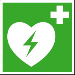 Rettungsschild - nachleuchtend Automatisierter externer Defibrillator