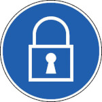 Gebotsschild Sperren