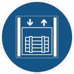 Gebotsschild Lastenaufzug