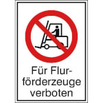 Verbots-Kombischild Für Flurförderzeuge verboten
