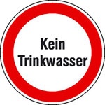 Hinweisschild zur Betriebskennzeichnung Kein Trinkwasser