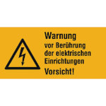 Warn-Kombischild Warnung vor Berührung der elektrischen