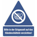 Bitte in der Grippezeit auf das Händeschütteln verzichten!