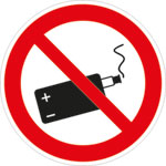 Verbotsschild E-Zigarette verboten
