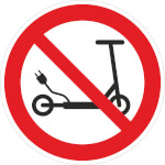 Verbotsschild E-Scooter abstellen verboten