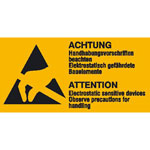 Warn-Kombischild auf Bogen Elektrostatisch gefährdete Bauelemente