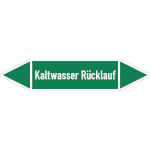 Rohrleitungspfeil Kaltwasser Rücklauf