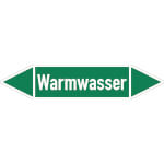 Rohrleitungspfeil Warmwasser
