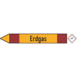 SafetyMarking Rohrleitungspfeil mit GHS-Symbol Erdgas linksweisend