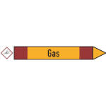 SafetyMarking Rohrleitungspfeil mit GHS-Symbol Gas rechtsweisend