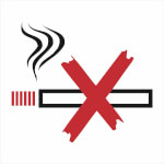 Hinweisschild zur Betriebskennzeichnung Rauchen verboten