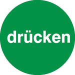 Türschilder Drücken-grün / weiß