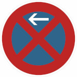 Verkehrsschild Absolutes Haltverbot Anfang / Ende VZ: 283-10
