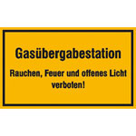 Hinweisschild zur Betriebskennzeichnung Gasübergabestation