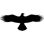 Hinweisschild für Gewerbe und Privat Symbol -Bussard-